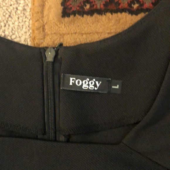 Foggy | Black Square-Neck Bodycon Dress - Picture 4 of 4